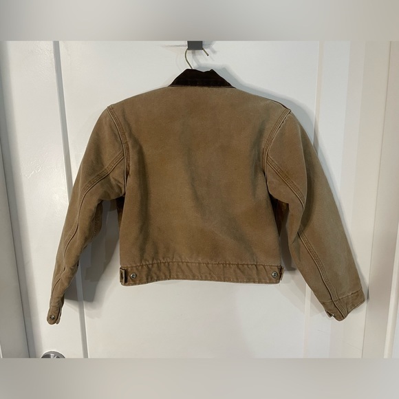 VINTAGE 1990s Carhartt Detroit Collared Fleece Line Jacket MADE IN USA J97 Y8 - Picture 4 of 9